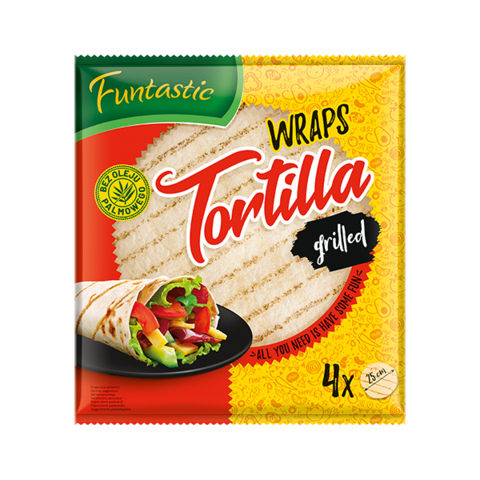 Funtastic Tortilla pszenna grillowana 4 szt. x 25 cm