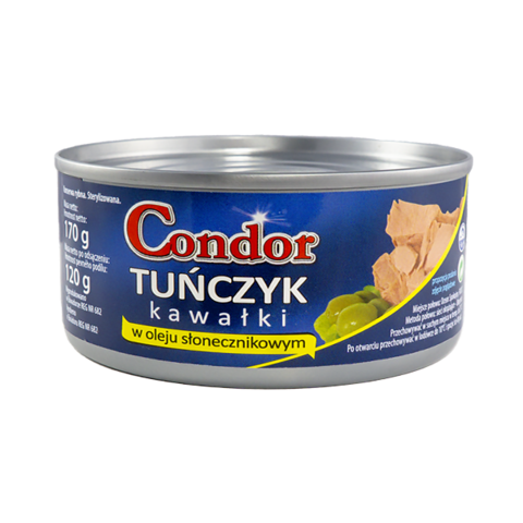 Condor Tuńczyk kawałki w oleju słonecznikowym