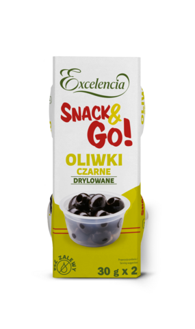 Oliwki czarne drylowane SNACK&GO 30g x 2