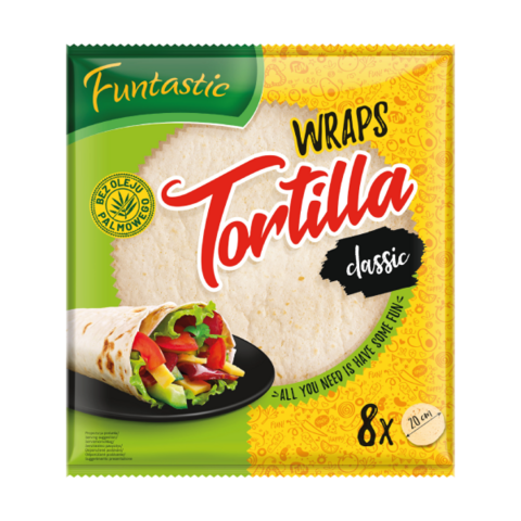 Funtastic Tortilla pszenna 8 szt. x 20 cm