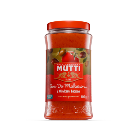 Mutti Sos pomidorowy z czarnymi oliwkami Leccino